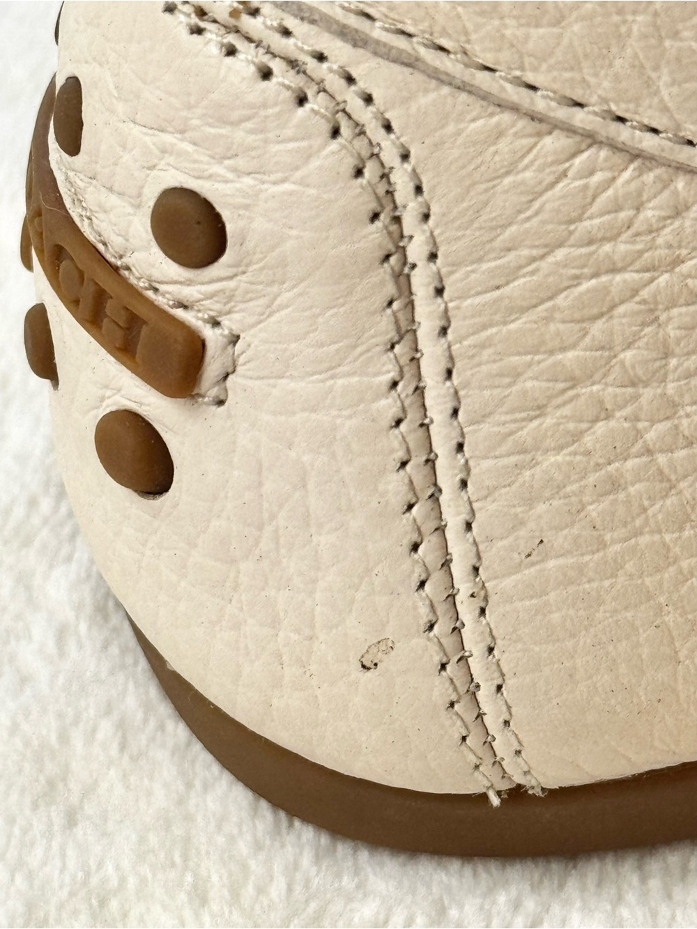 Coach Cream Leather Bow Tassel Loafers - Picture 11 of 12
